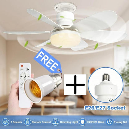 🌬️Surprise Price: Only £15.99!!🔥SmartBreez™ 40W LED Ceiling Fan Light – 20.5” Ultra-Quiet with Remote 🎯 | E27 + FREE B22 Adapter 🔌 | For Bedroom 😴, Kitchen 👩‍🍳 & Garage 🛠️ – UK Ready! 🇬🇧