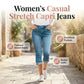 💥✨Limited-time 50% Off Special Offer - Women's Casual High Waist Stretch Capri Jeans