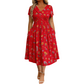 💃Summer Hot Sale 70% OFF🌿⏳Women's V-Neck Floral Print Dress with Twist Waist